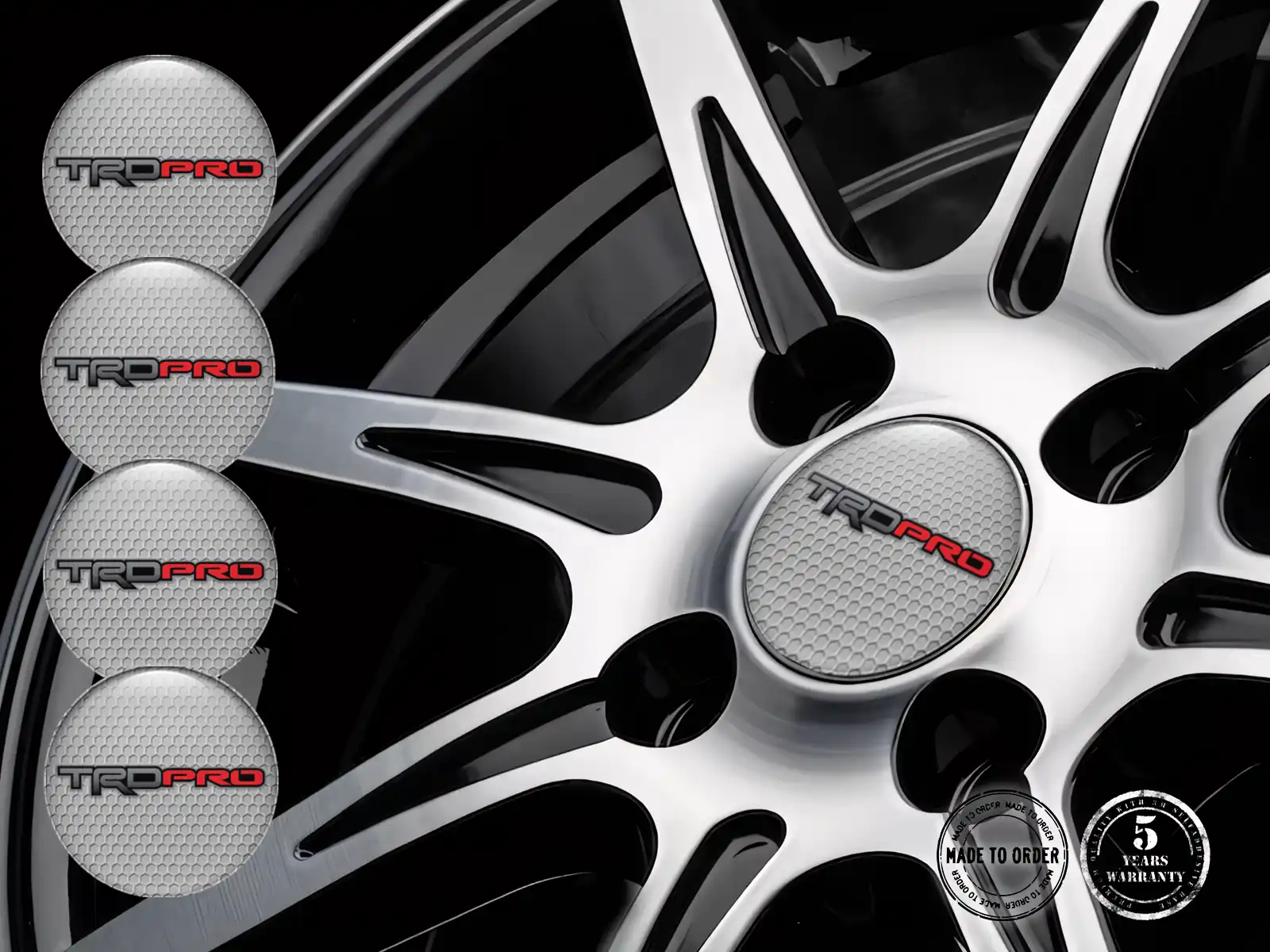 Toyota TRD Pegatinas de Rueda Glossy Núcleo Flujo Plasma